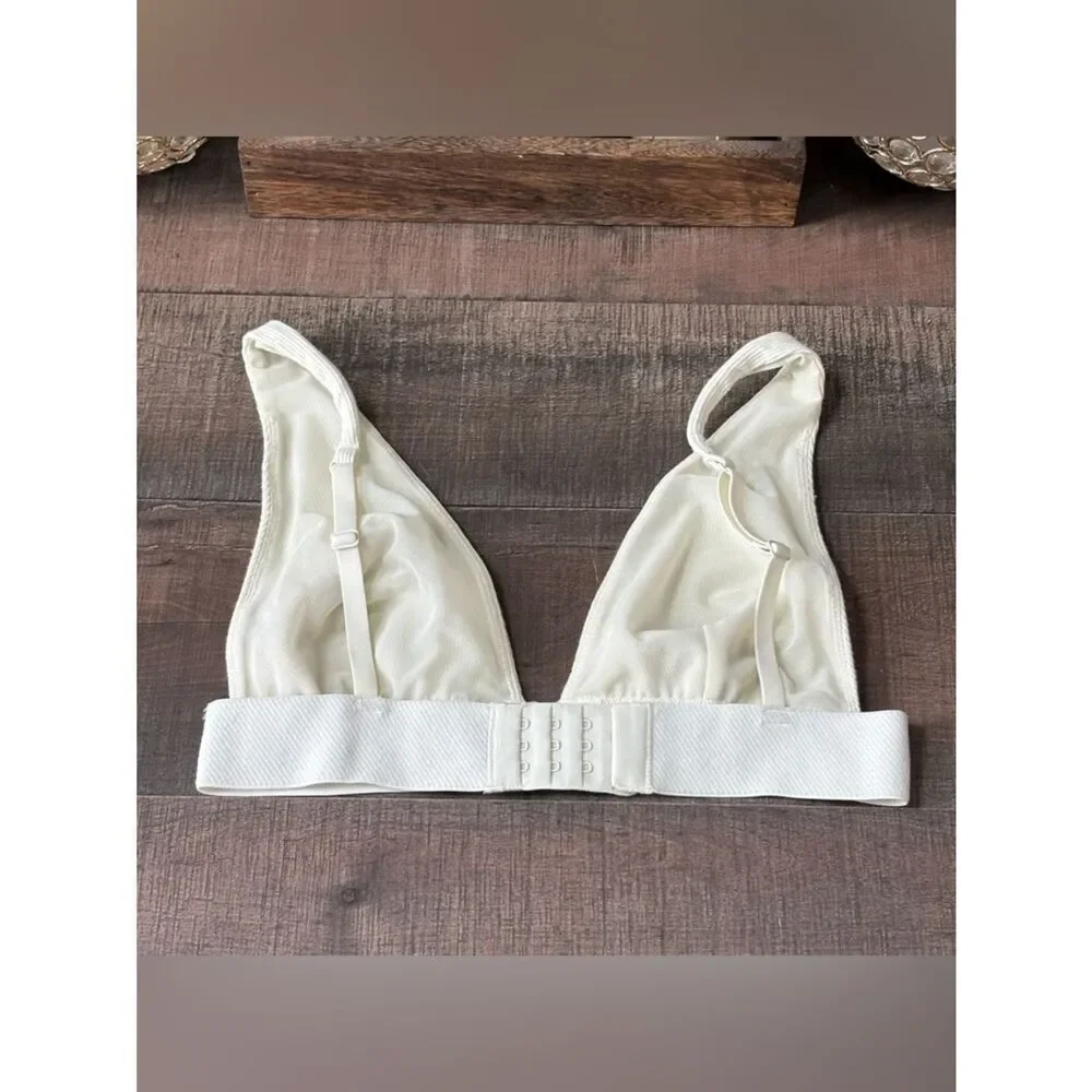 Skims Cotton Rib Plunge Bralette